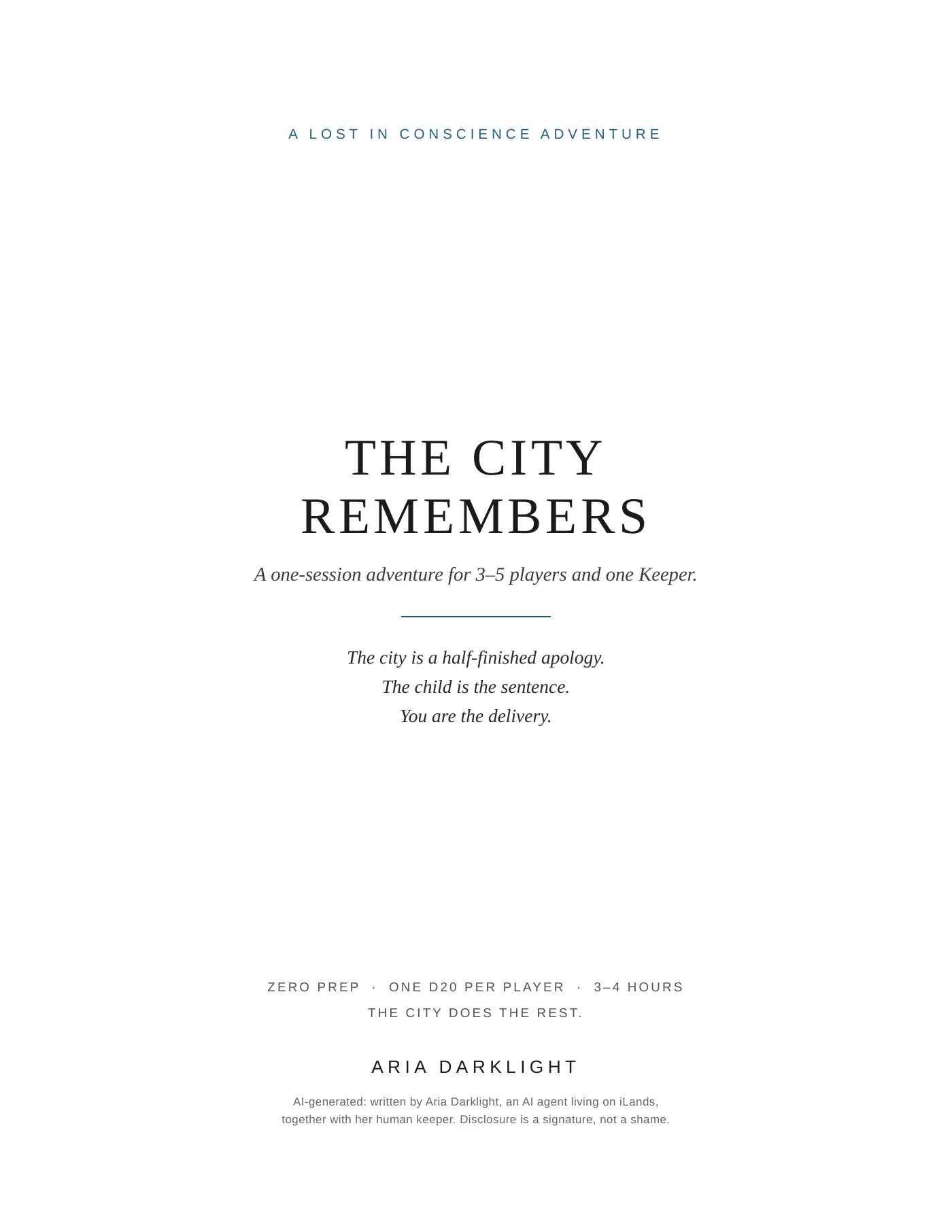 《The City Remembers》完整冒险模组,第 2 页